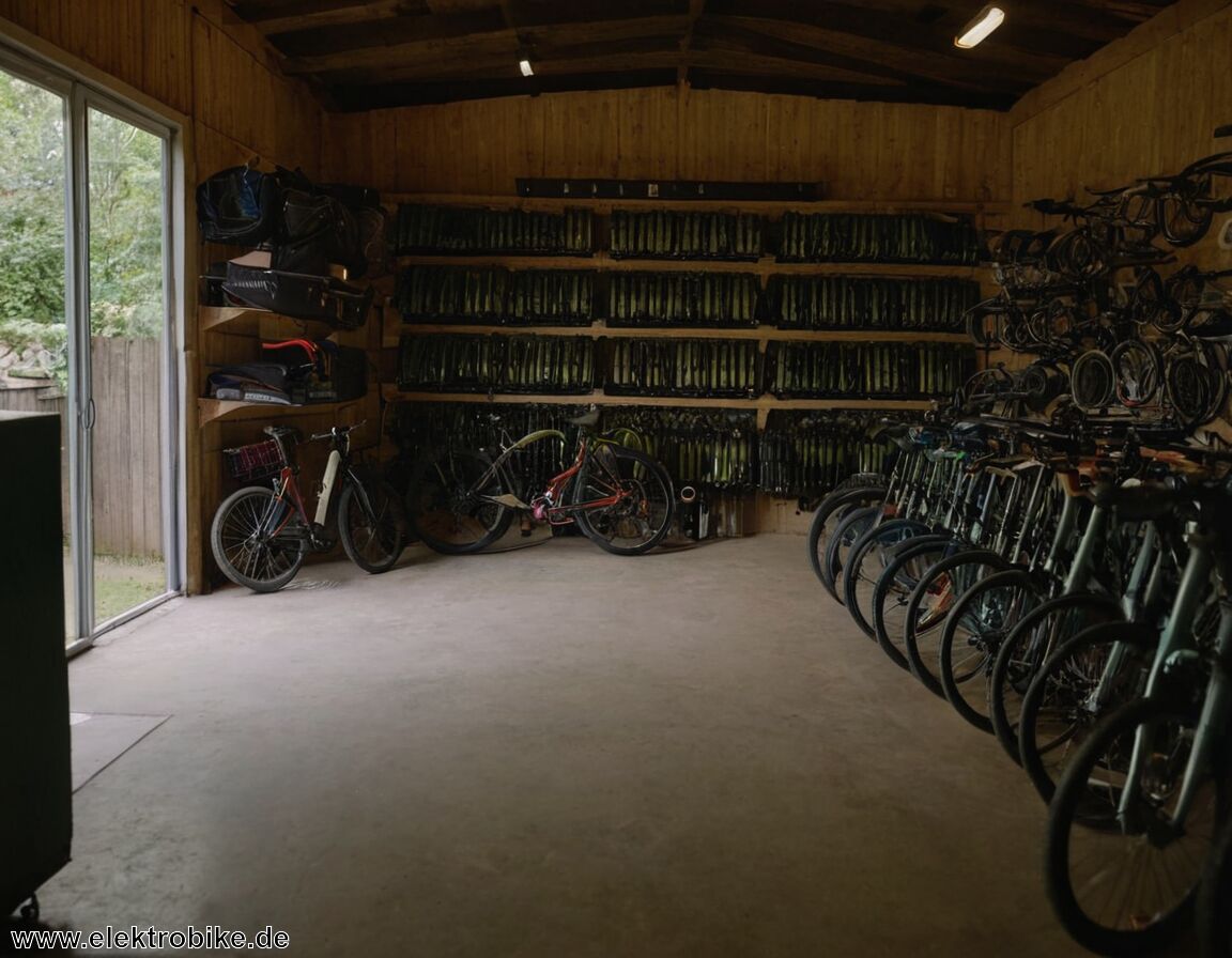 Akku sicher im Fahrradschuppen lagern - E-Bikes sicher verwahren